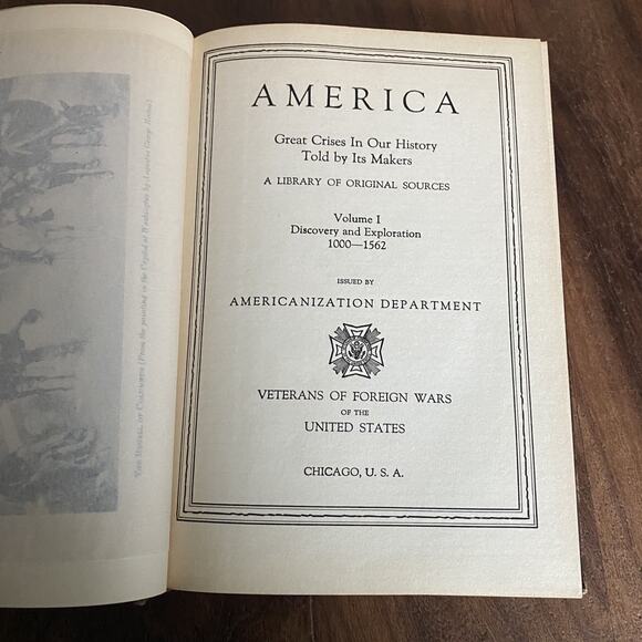 Vintage 1925 America Great Crises Our History Discovery 1000-1562 Volume 1 Book - Picture 5 of 6